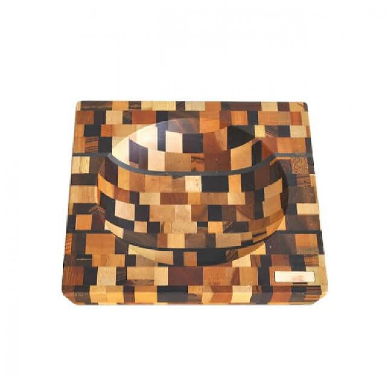 Bowl with wooden mosaic, 70s 1243078