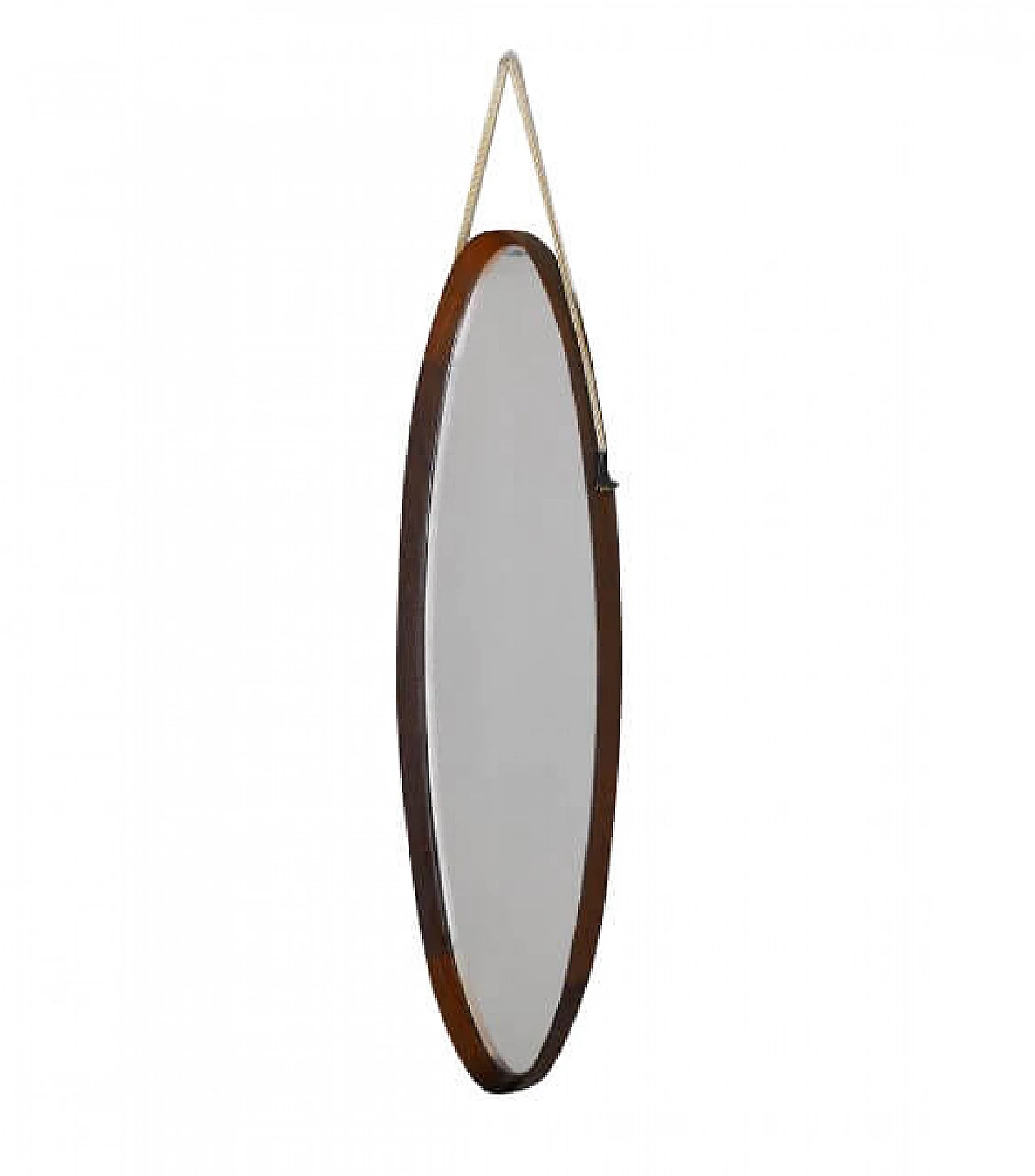 Specchio con cornice in legno di pero, anni '60 1243084