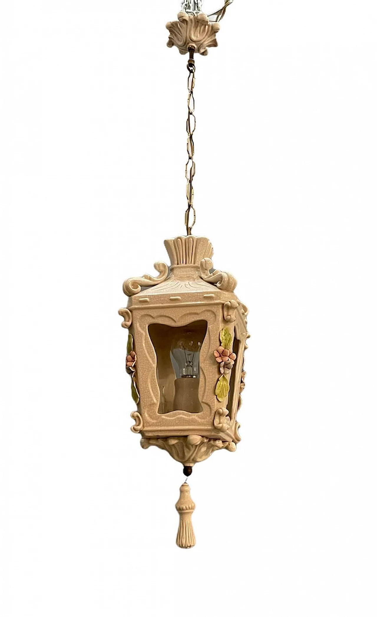 Lanterna in ceramica fatta a mano di Leoni S. Polo, anni '60 1243242