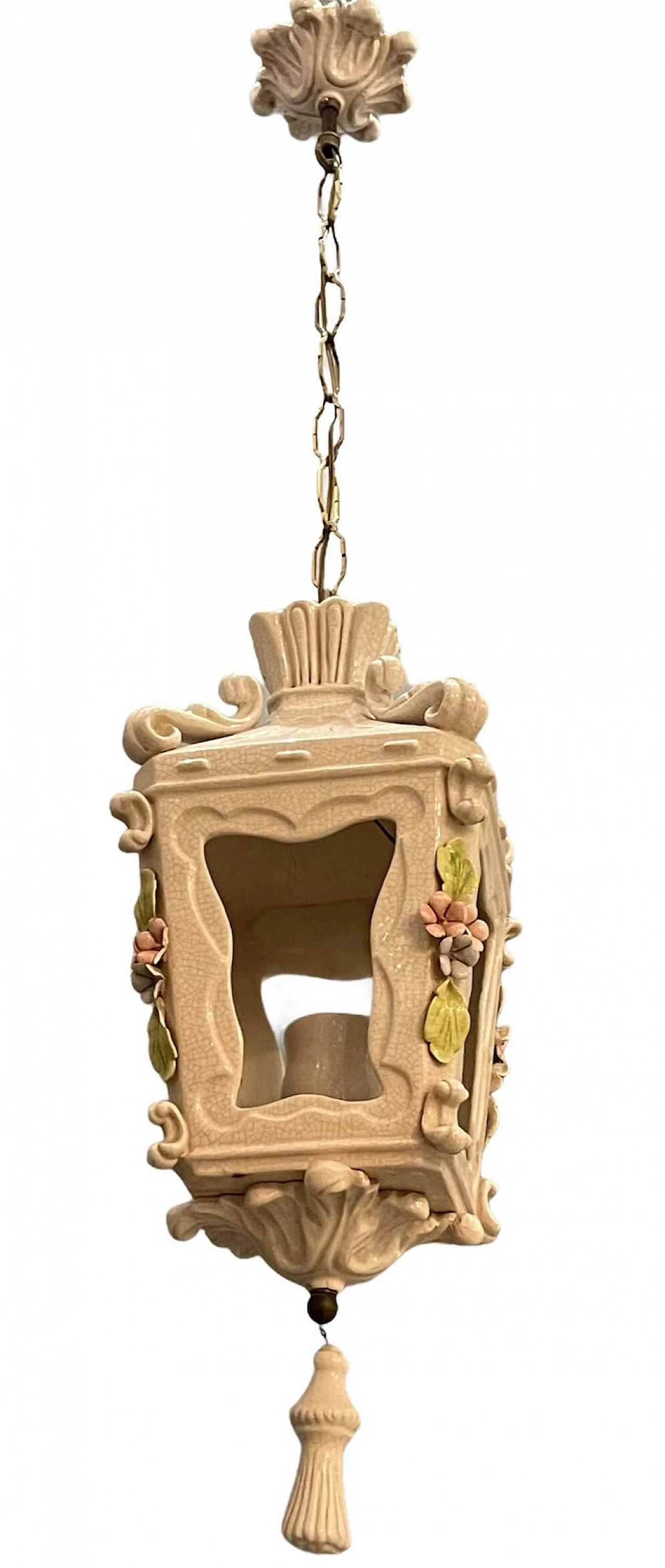 Lanterna in ceramica fatta a mano di Leoni S. Polo, anni '60 1243243