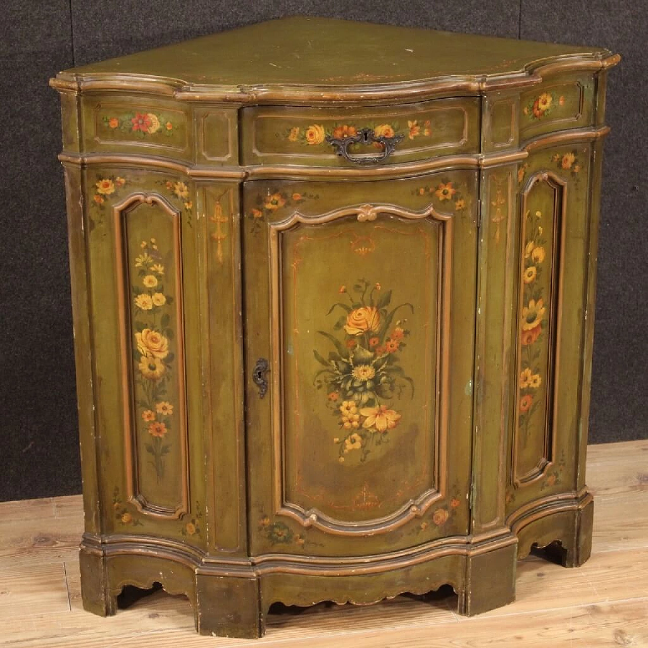 Venetian corner cabinet painted, from '900 1243267