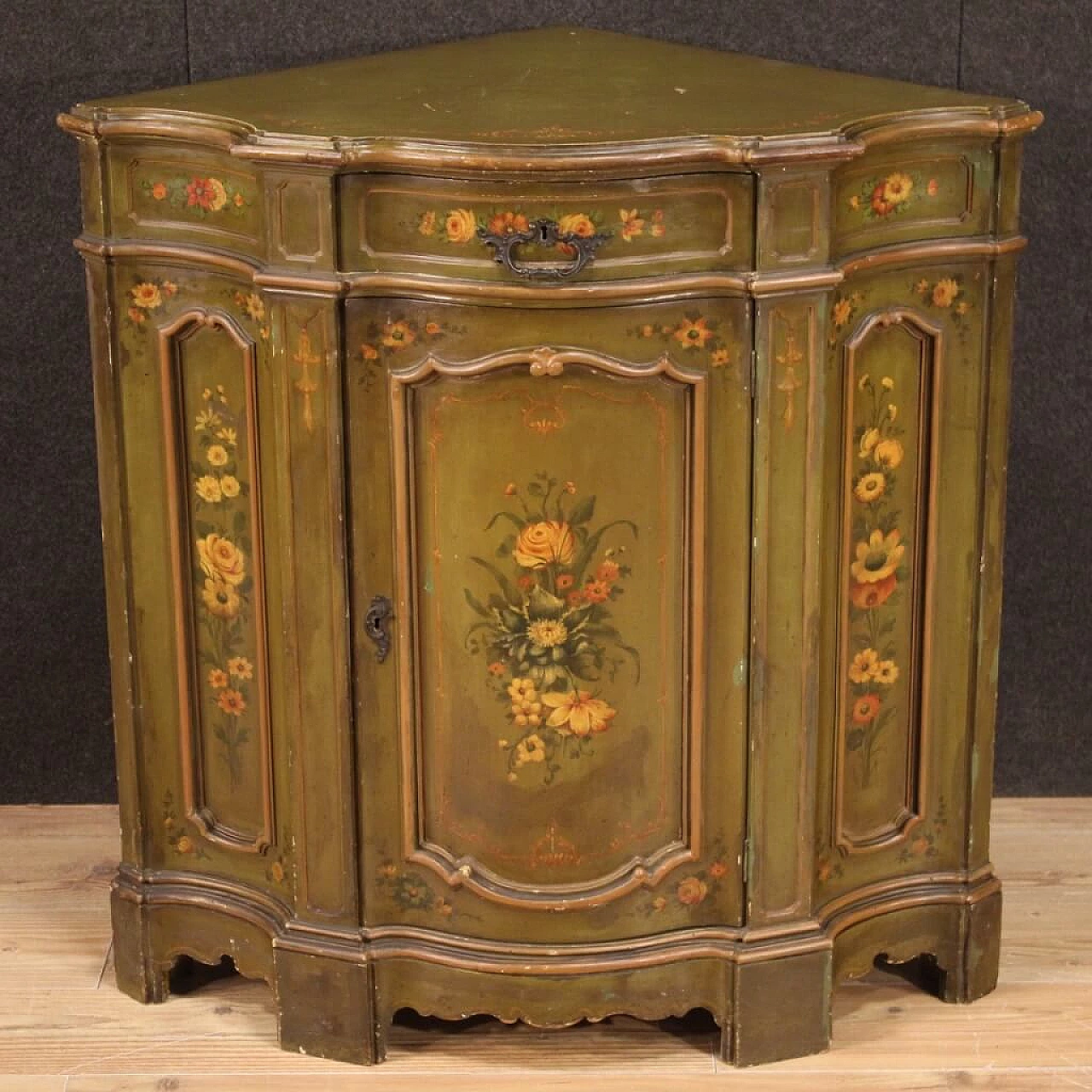 Venetian corner cabinet painted, from '900 1243268
