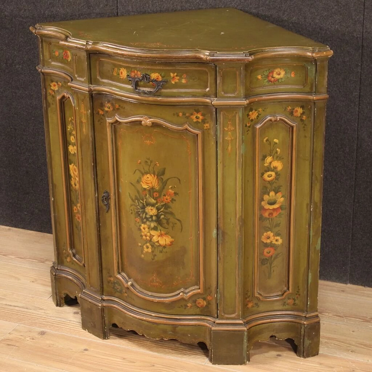 Venetian corner cabinet painted, from '900 1243269