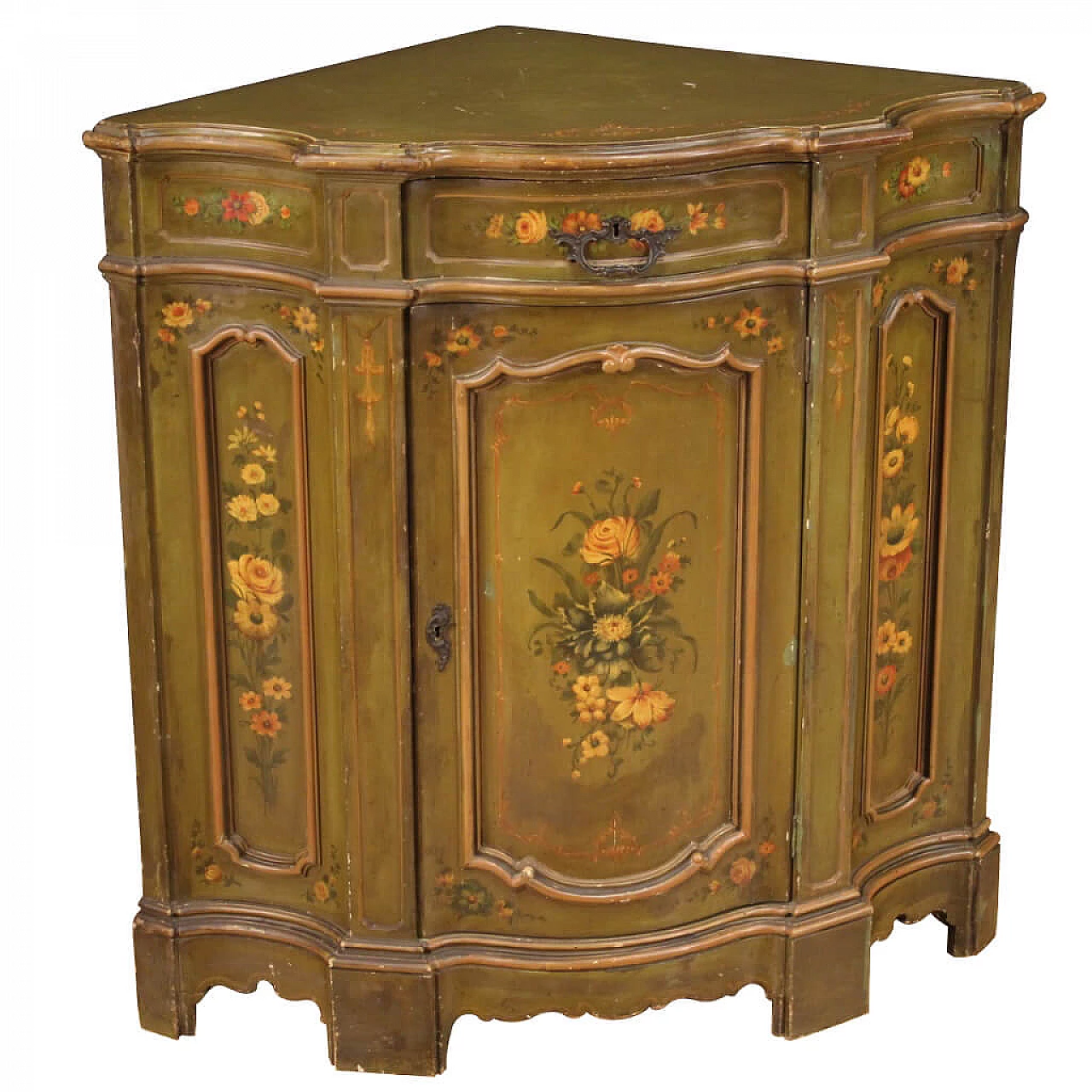 Venetian corner cabinet painted, from '900 1243317