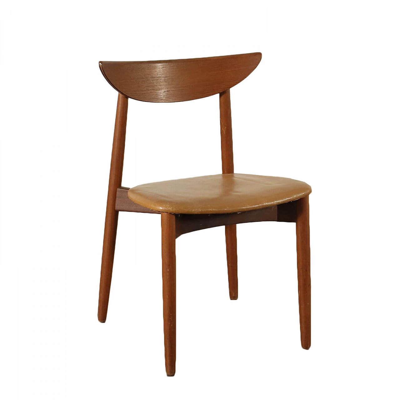 Chair in teak and leatherette by Randers Møbelfabrik, 60s 1243424