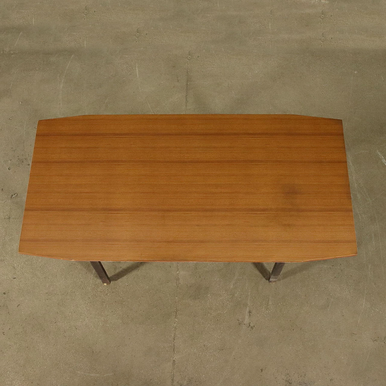Table in mahogany, enameled metal and laminate, 60s 1243535