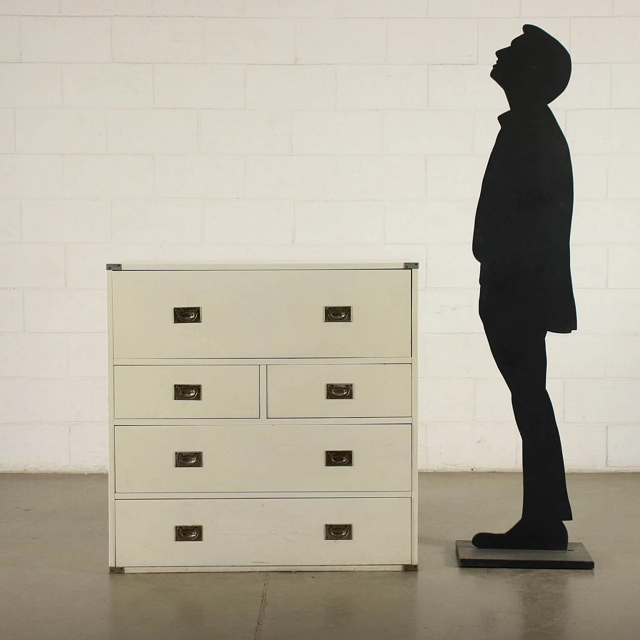 Vespucci chest of drawers in lacquered wood and brass by La Rinascente, 60s 1243539