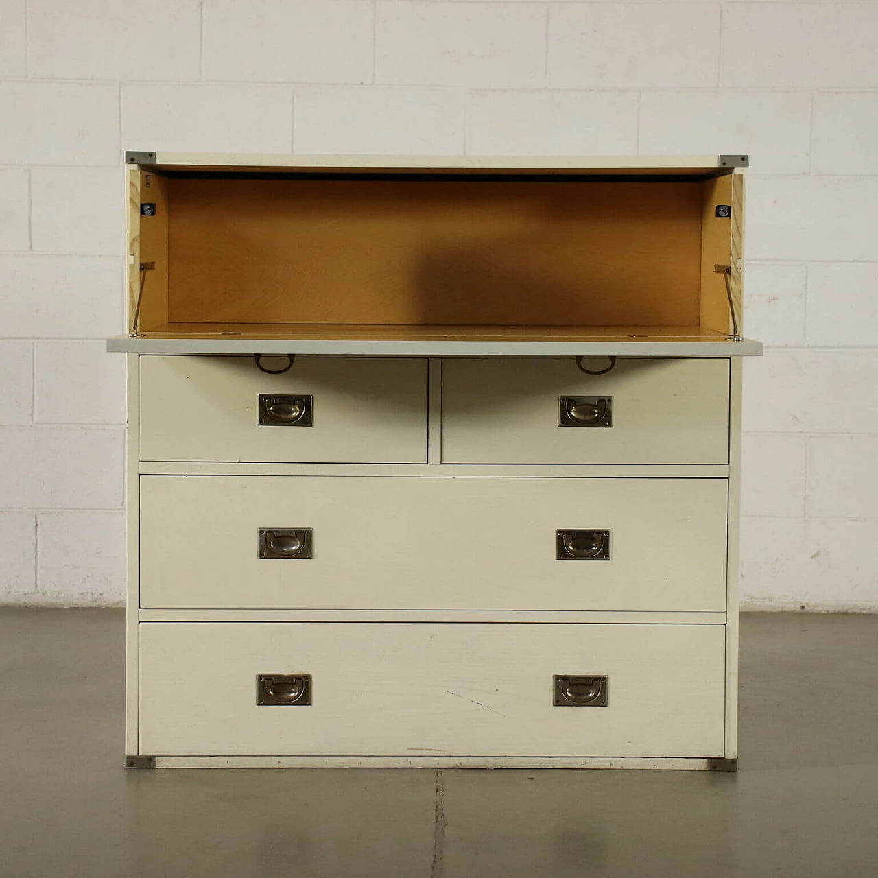 Vespucci chest of drawers in lacquered wood and brass by La Rinascente, 60s 1243540