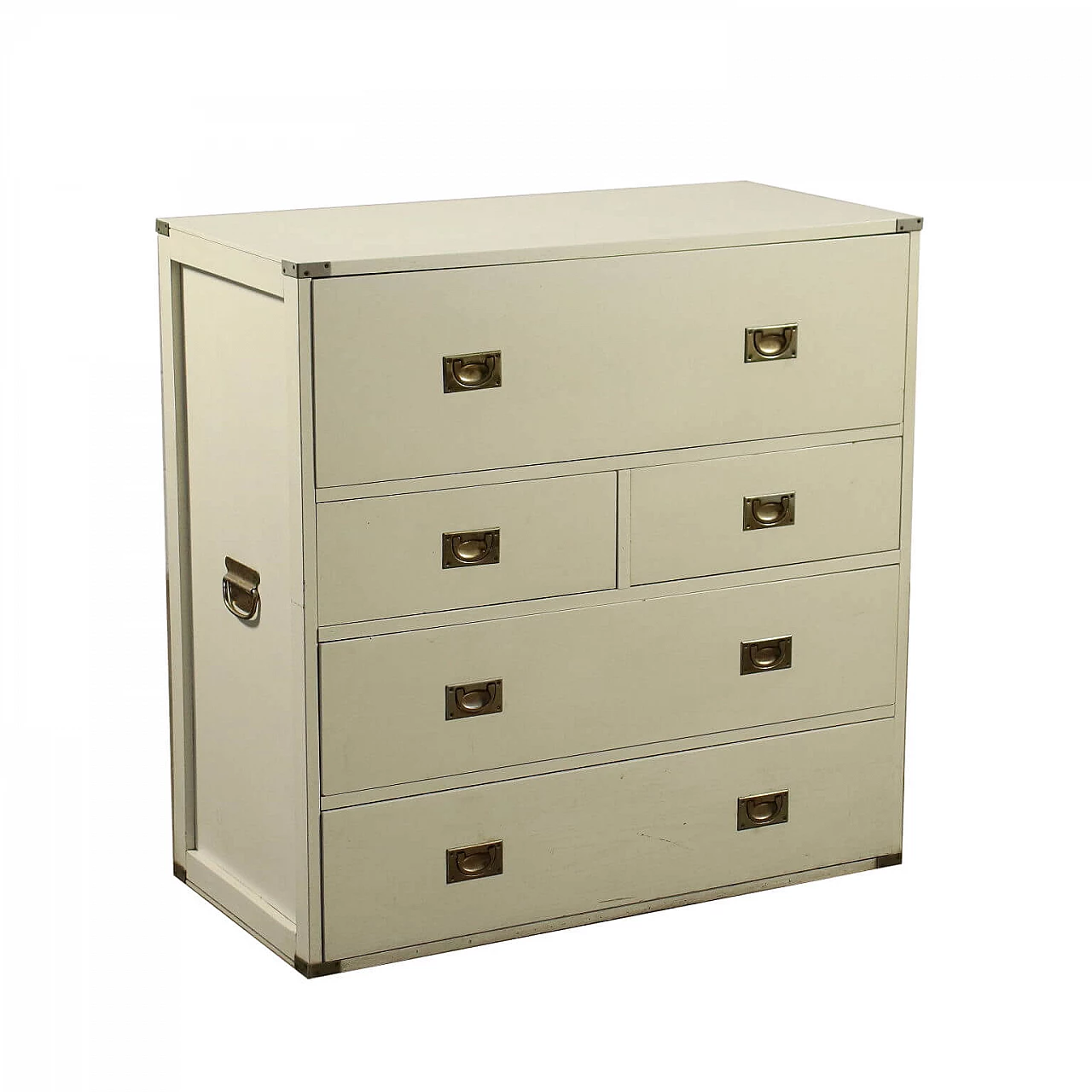 Vespucci chest of drawers in lacquered wood and brass by La Rinascente, 60s 1243554