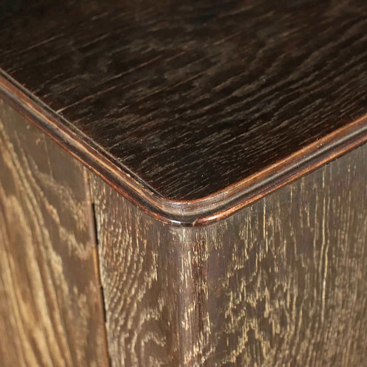 Mobile bar in rovere e specchio, anni '40 1243597