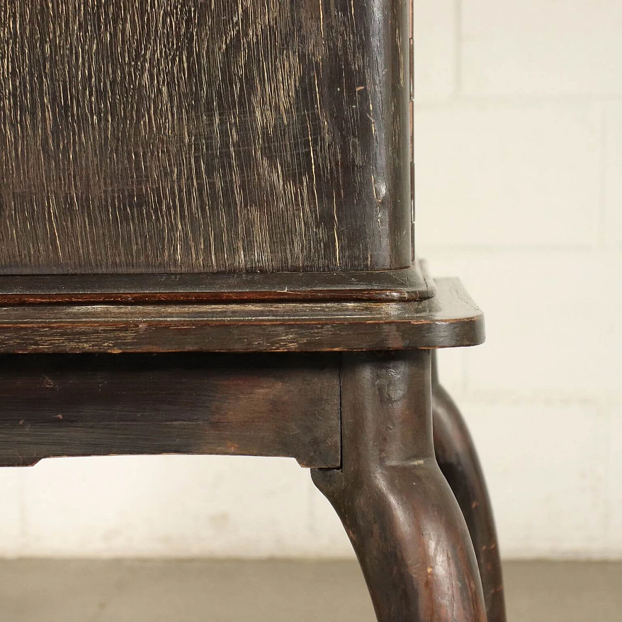 Mobile bar in rovere e specchio, anni '40 1243604