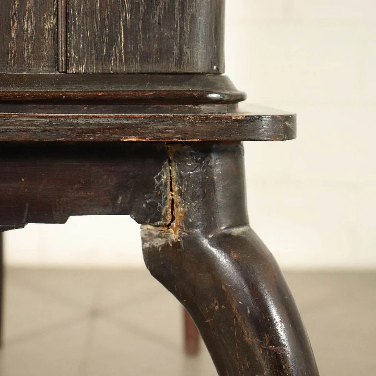 Mobile bar in rovere e specchio, anni '40 1243605