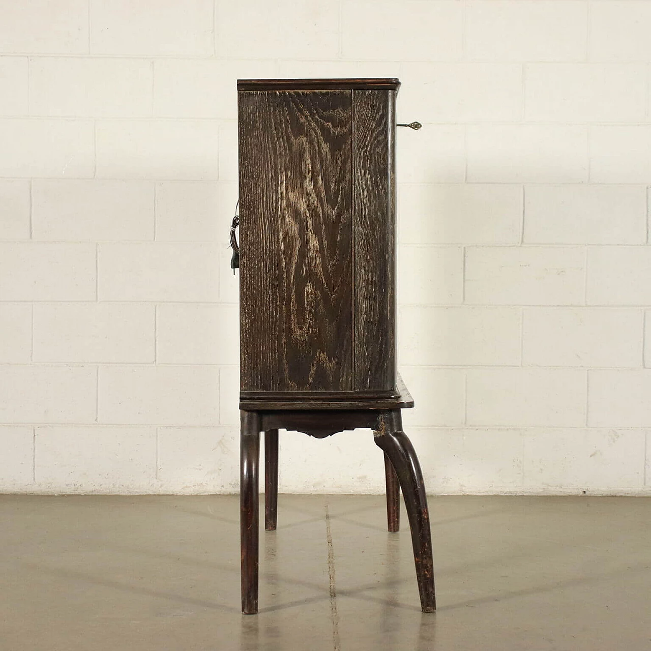 Mobile bar in rovere e specchio, anni '40 1243610