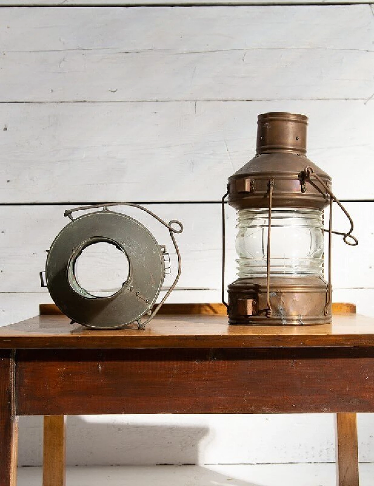 Pair of naval lanterns in copper, early '900 1243916