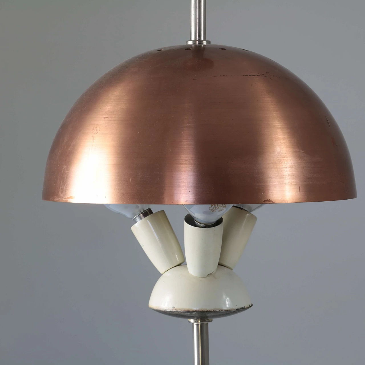 Marble and copper table lamp, 60s 1244026