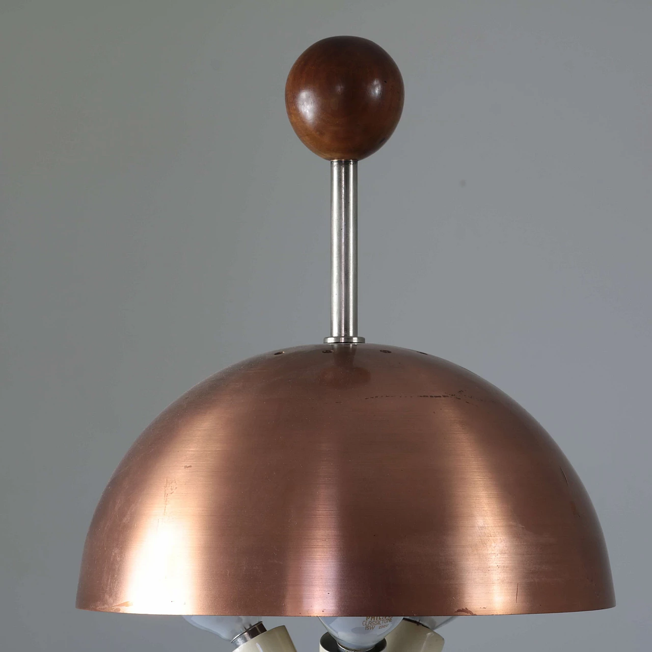 Marble and copper table lamp, 60s 1244027
