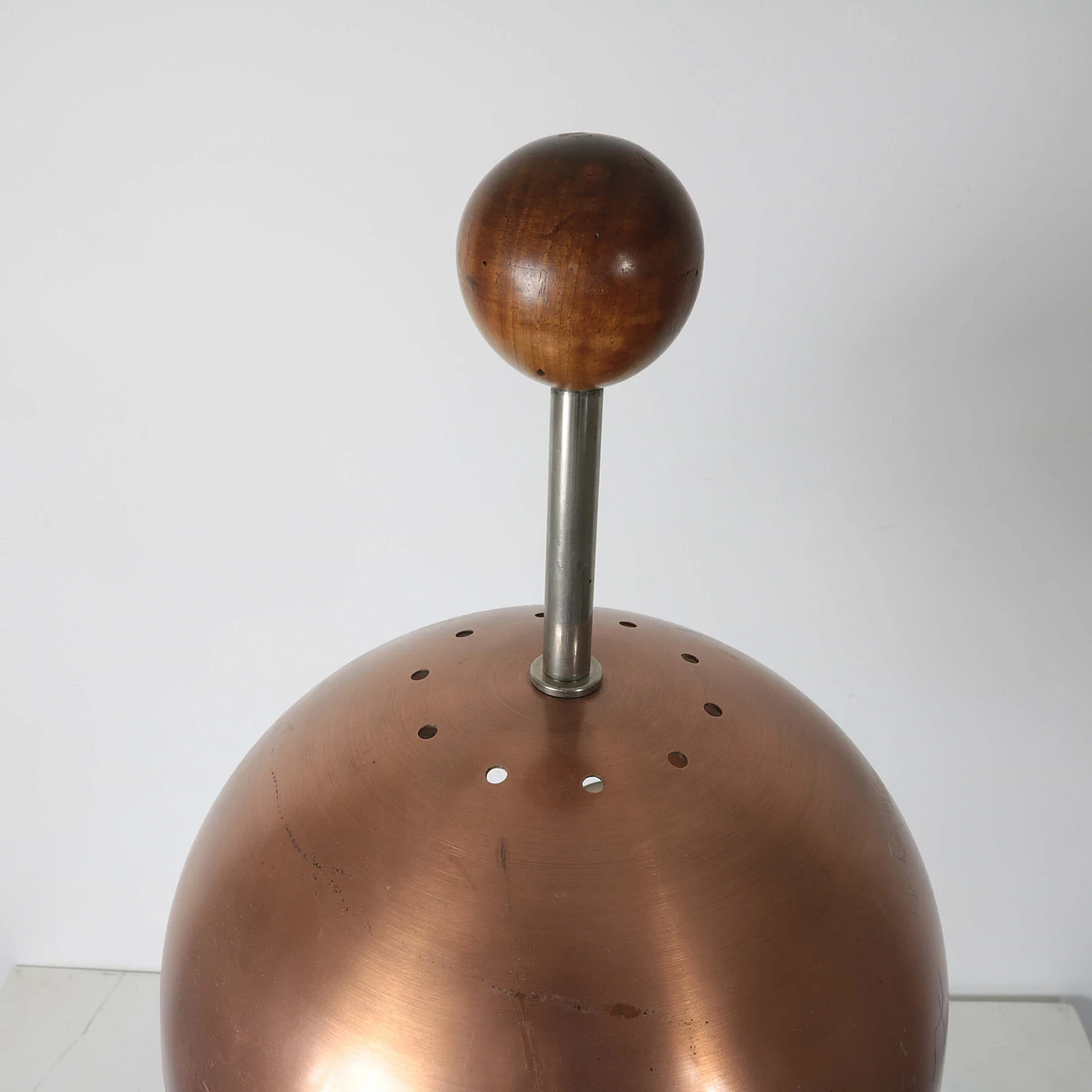 Marble and copper table lamp, 60s 1244029