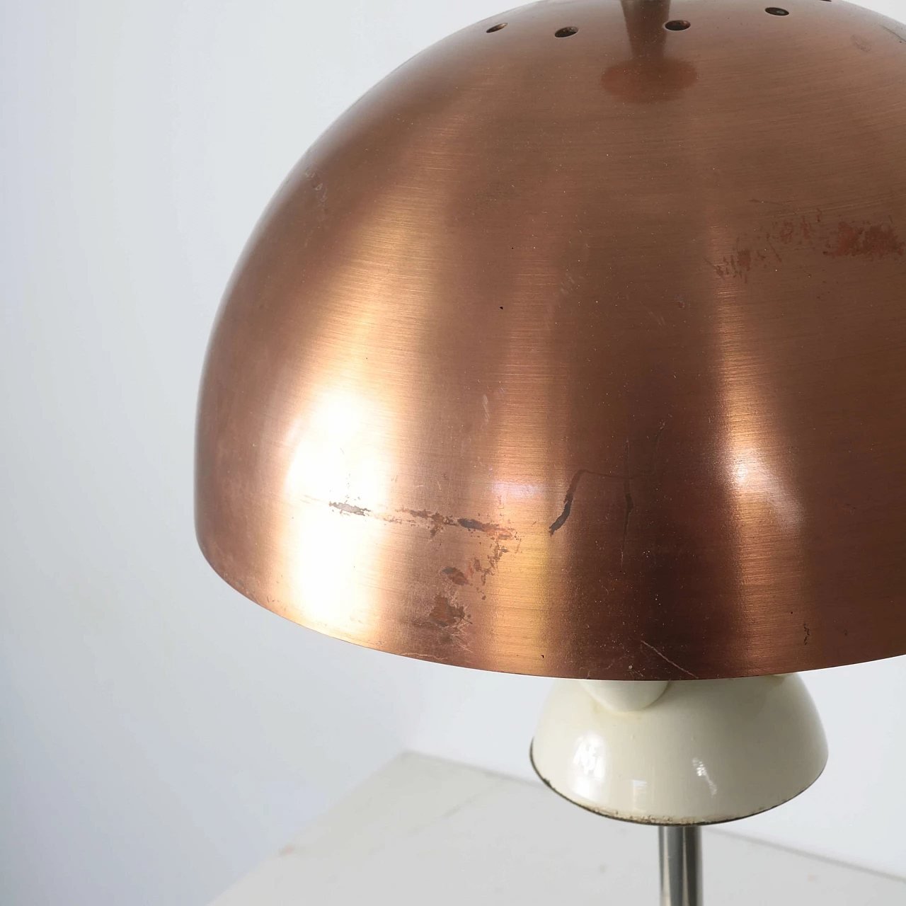 Marble and copper table lamp, 60s 1244030