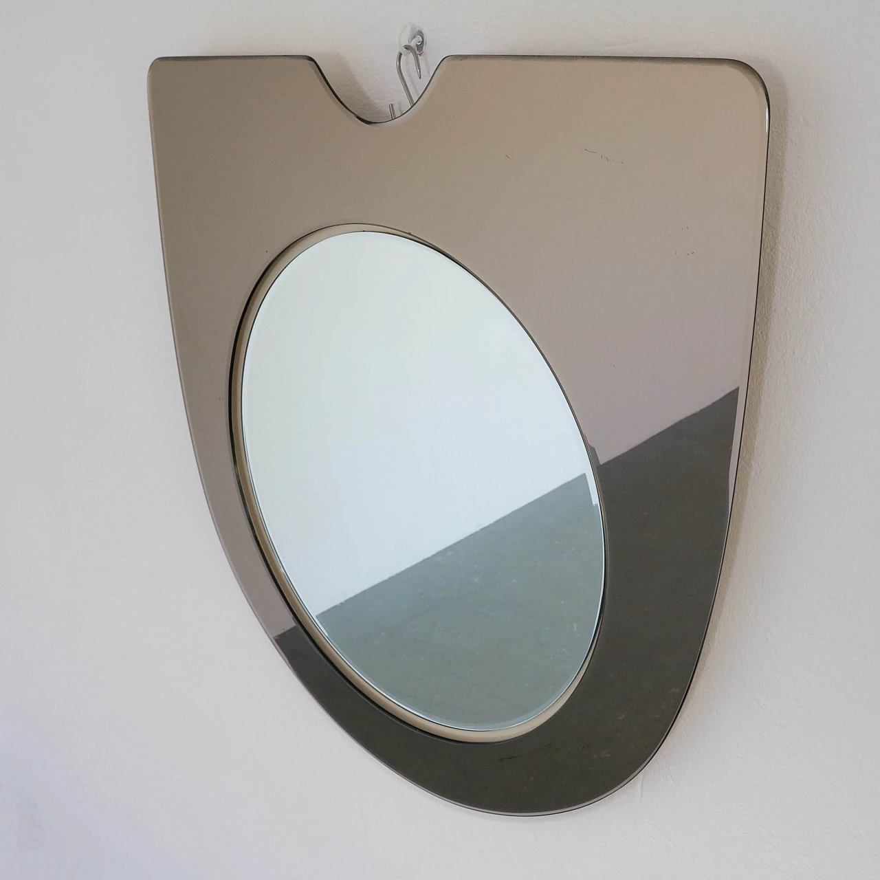 Large glass mirror, 70s 1244064