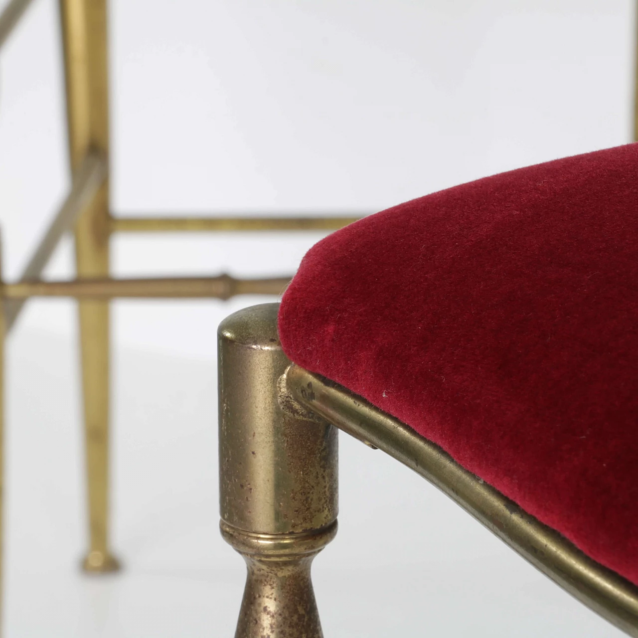 Coppia di sedie Chiavarine in ottone, anni '50 1244123