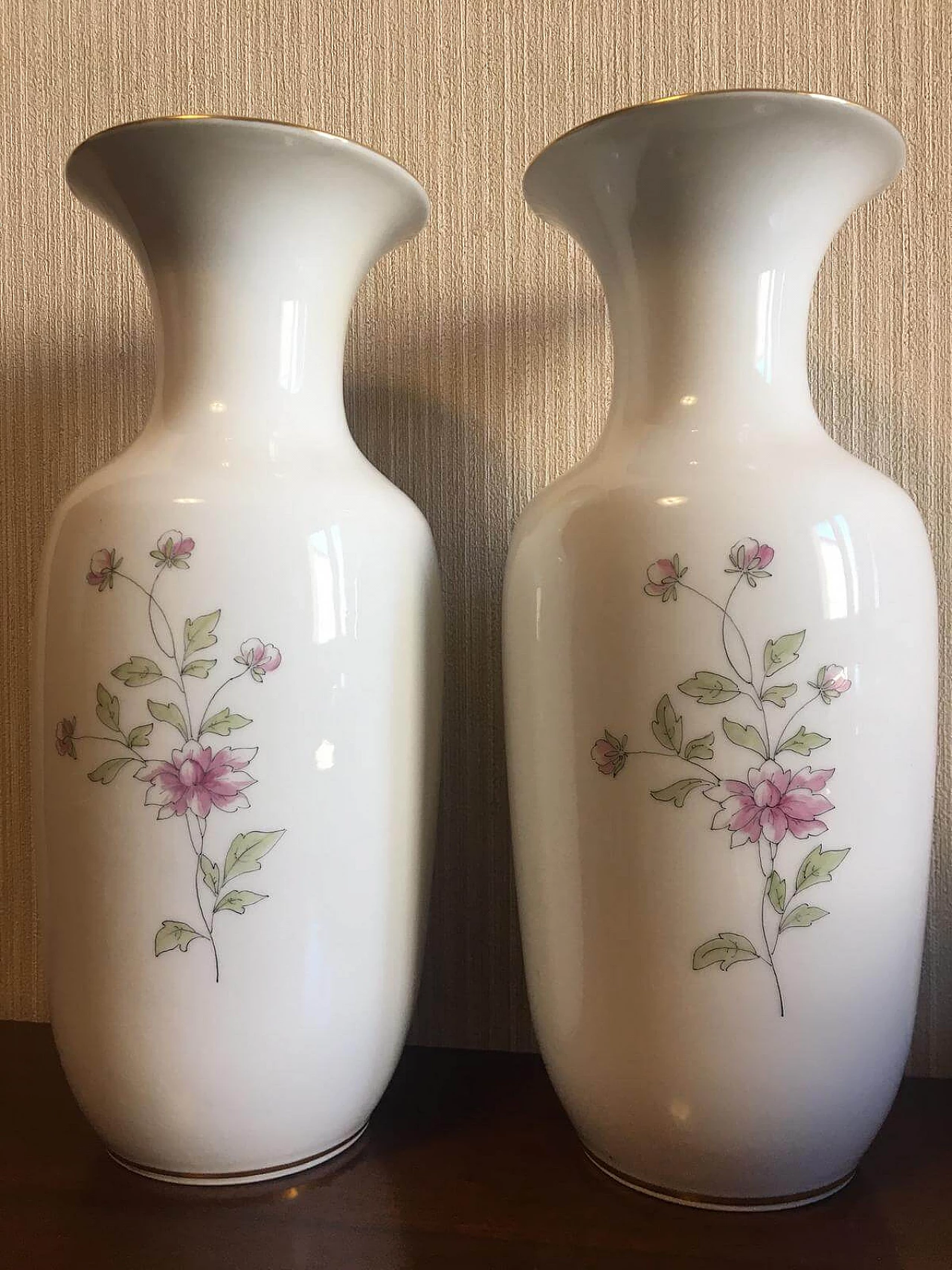 Couple of vases in Ginori ceramics, of 1880 1244356