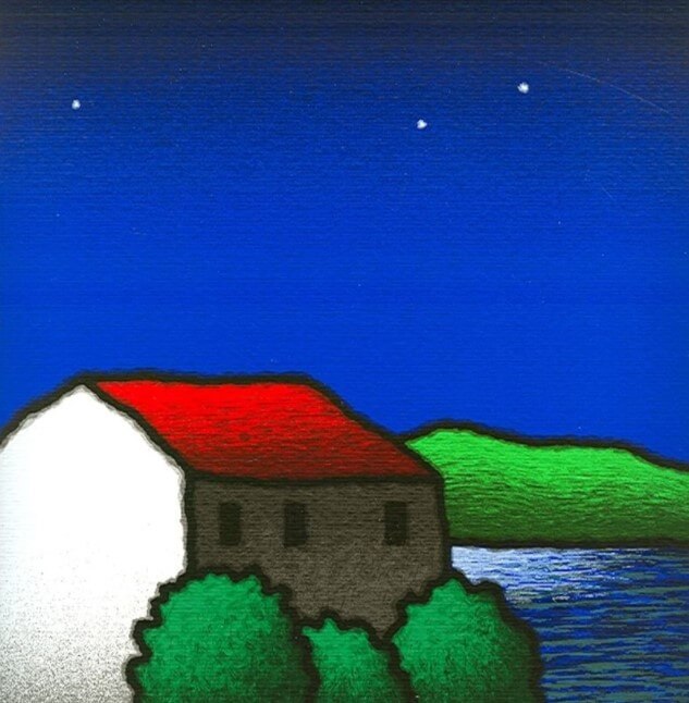 Color screenprint Al lago by Tino Stefanoni | intOndo