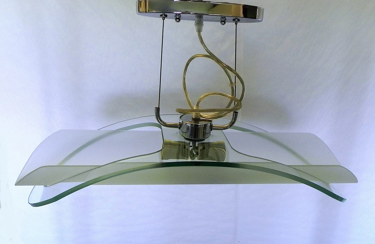 Lampadario con doppio vetro di Doge Luce, anni '90 1244678