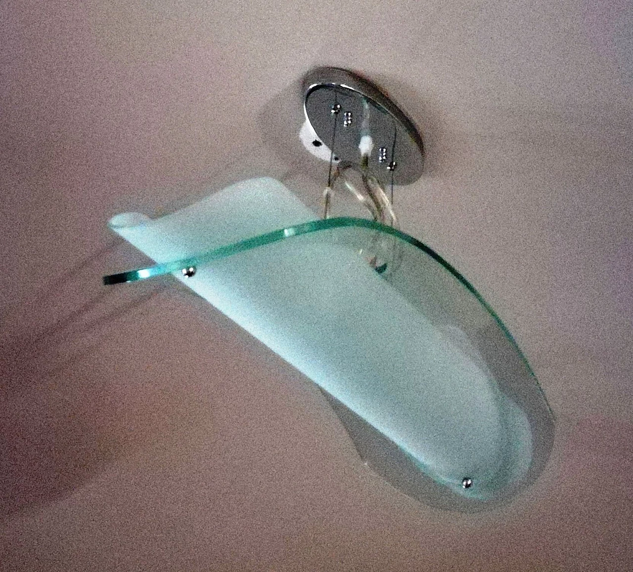 Lampadario con doppio vetro di Doge Luce, anni '90 1244680