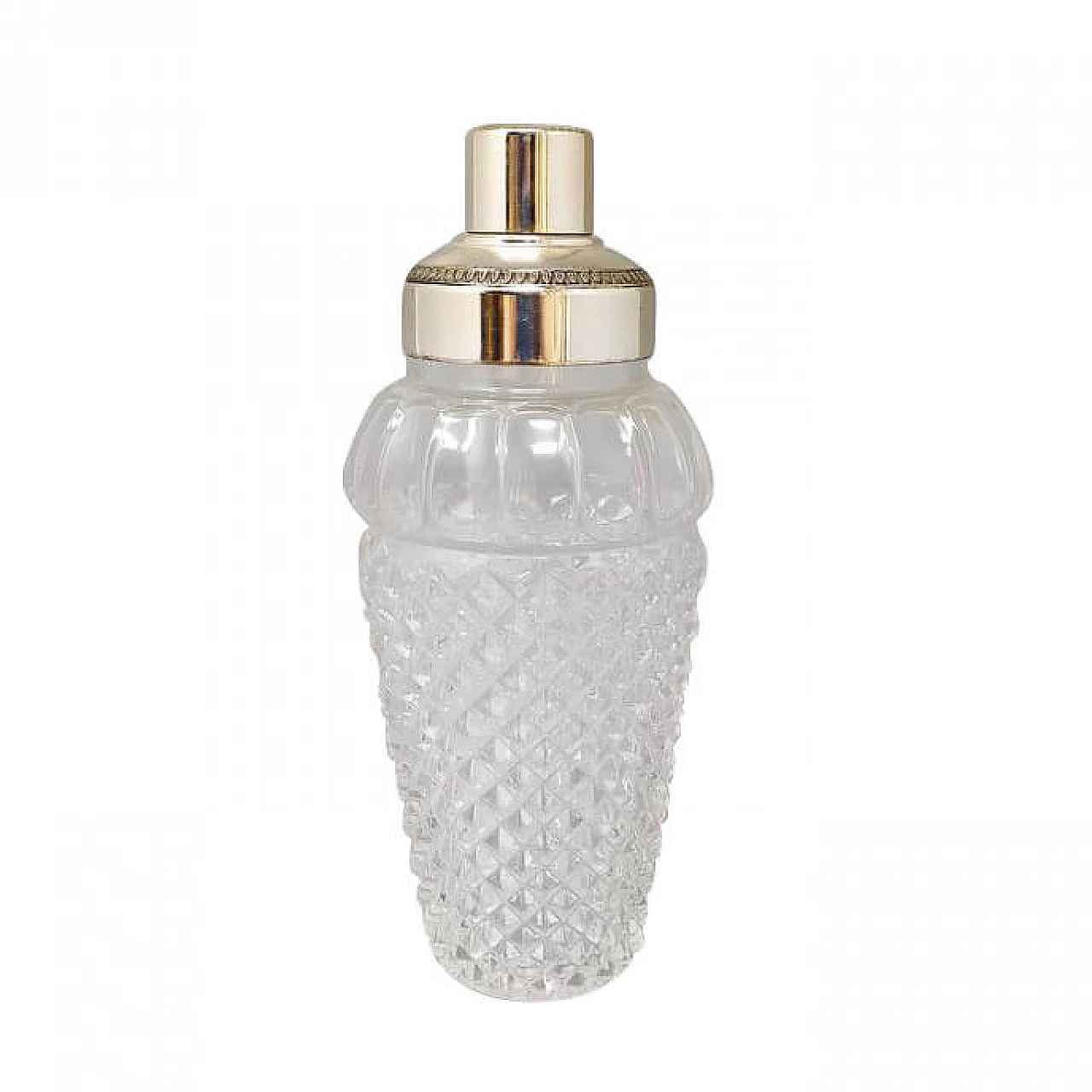 Crystal and silver plated cocktail shaker, 50s 1245086