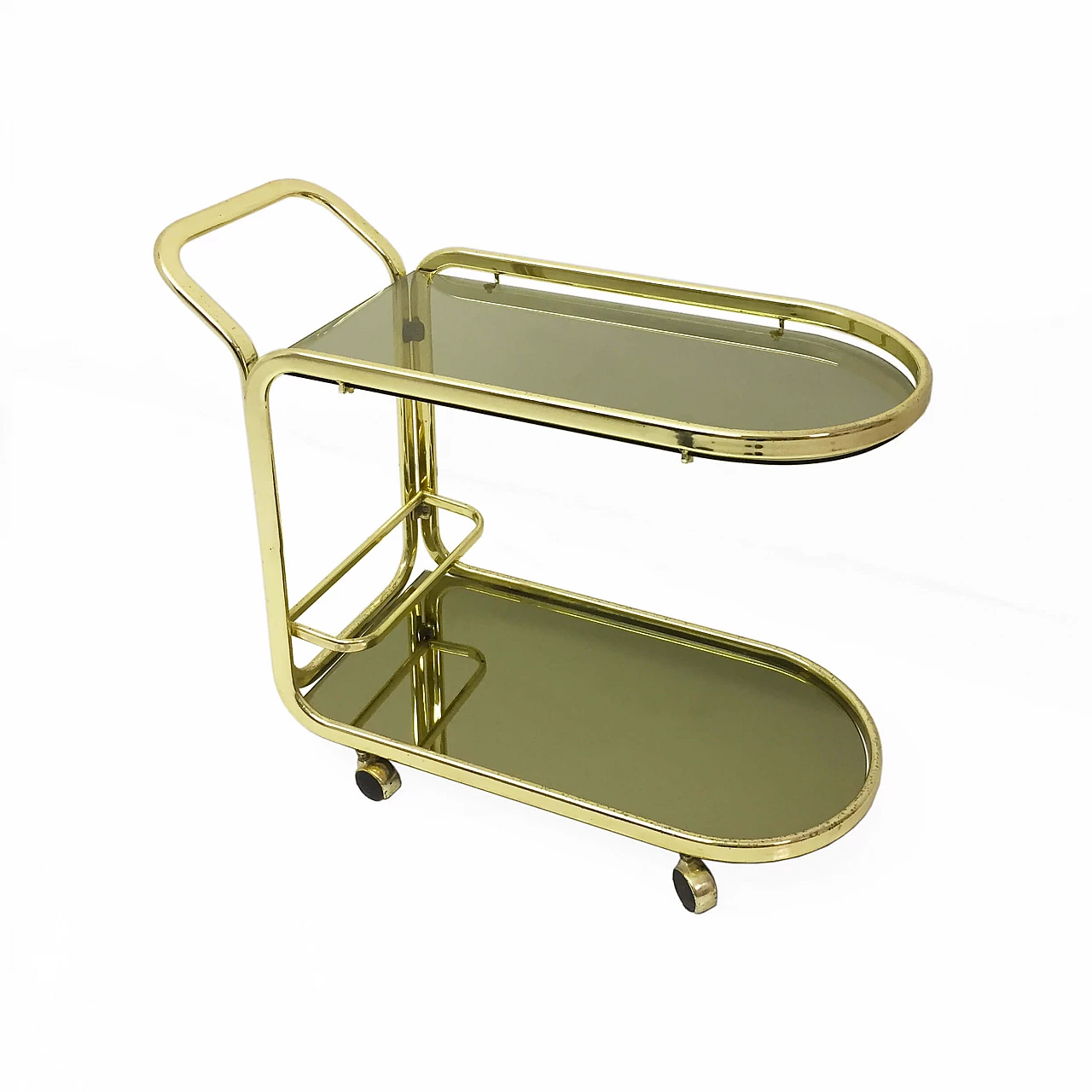 Brass and smoked glass bar trolley by Morex, 1970s 1245156