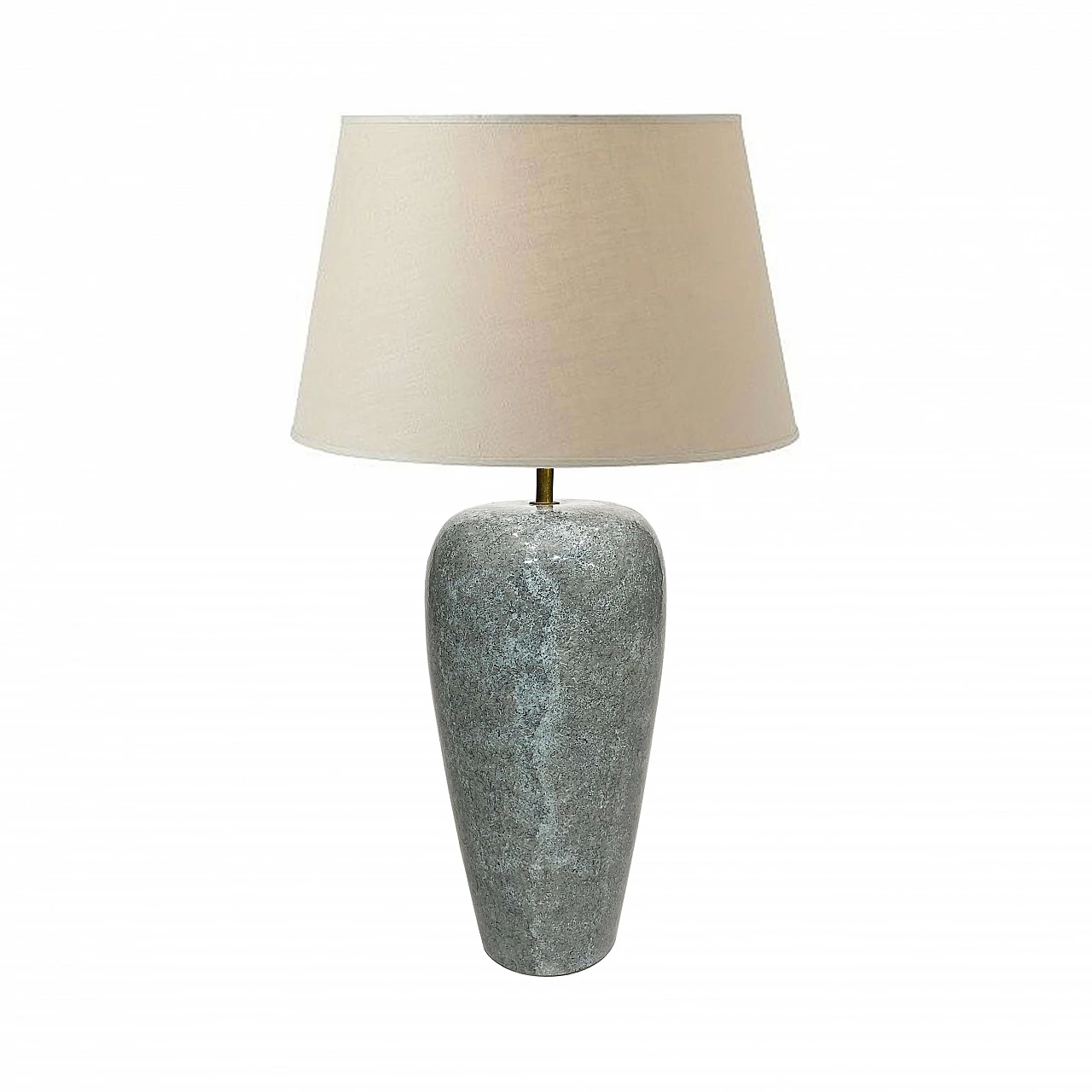 Granite effect ceramic and brass table lamp, 80s 1245263
