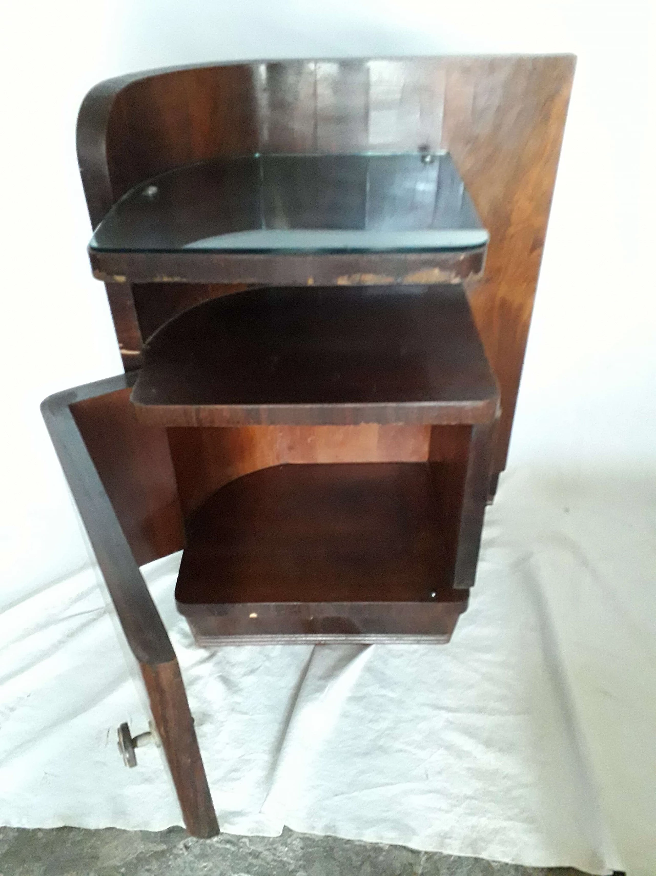 Coppia comodini Art Decò in palissandro, anni '30 1245395