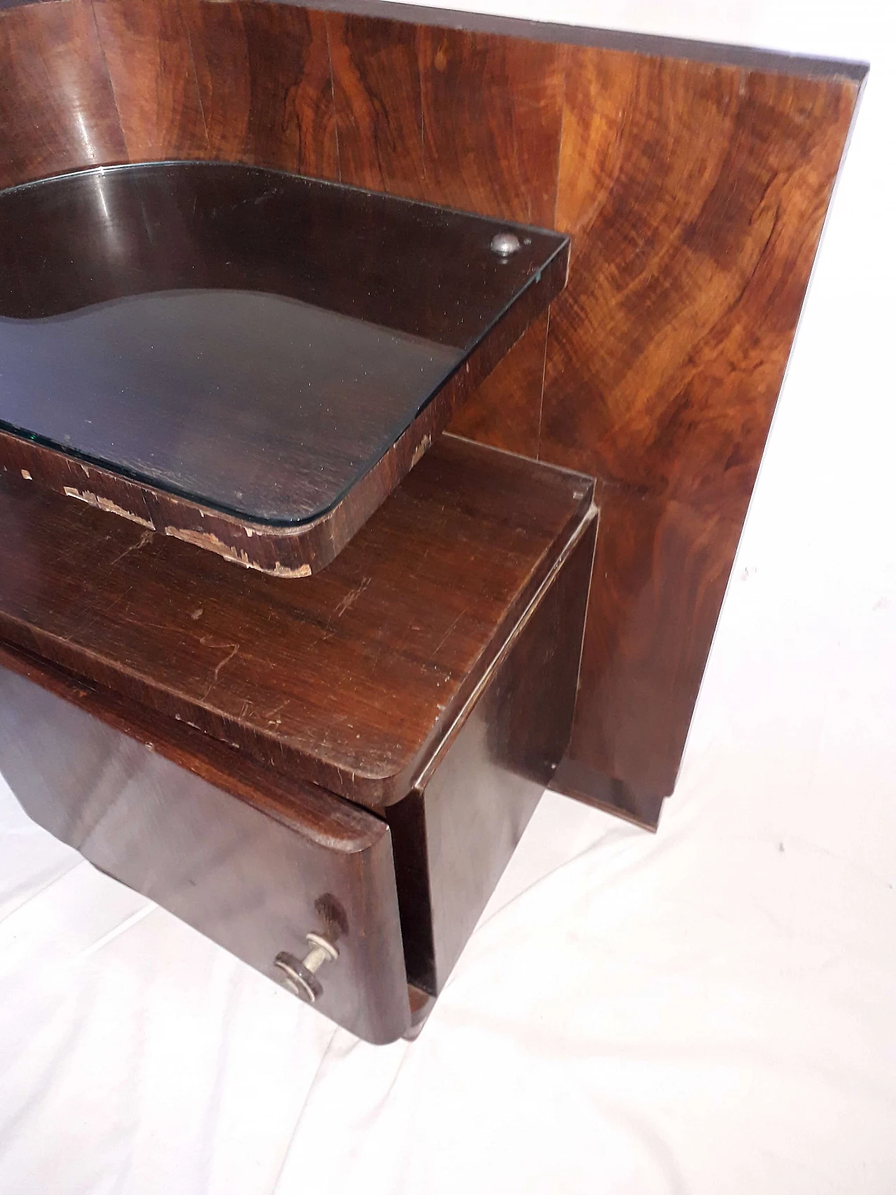 Coppia comodini Art Decò in palissandro, anni '30 1245396