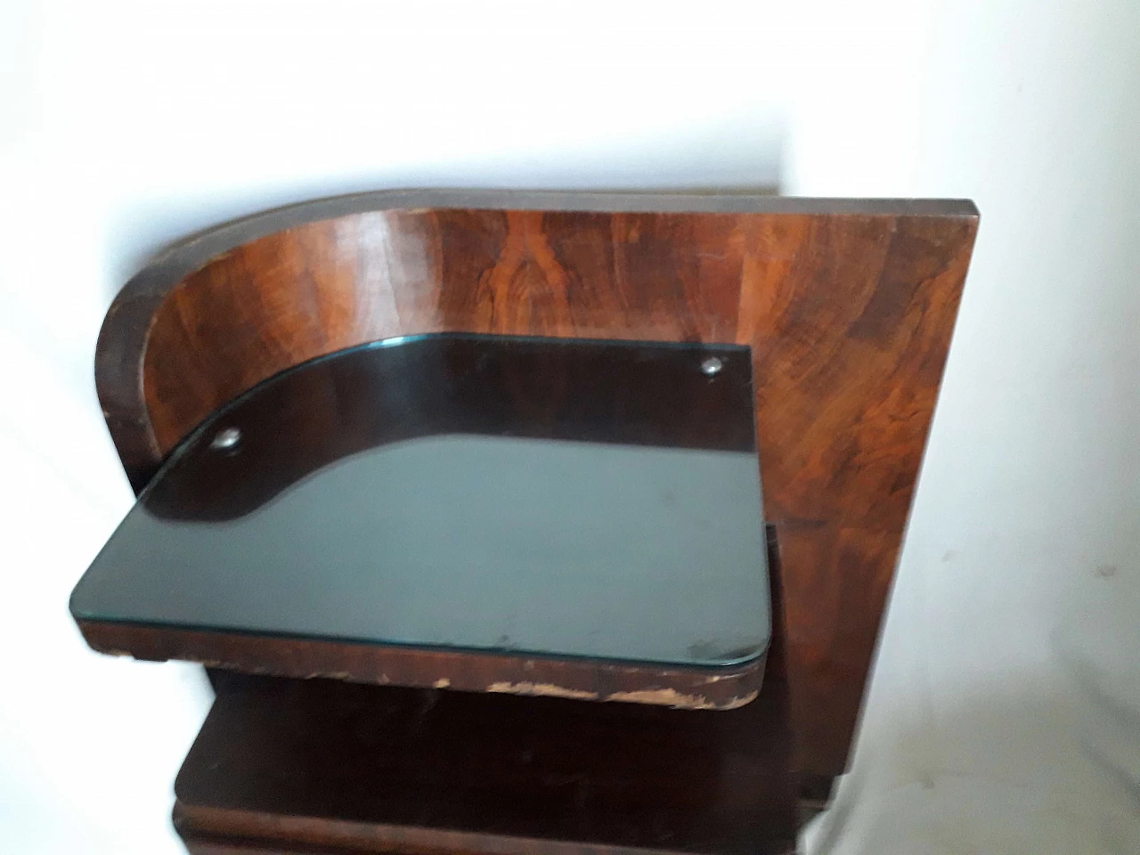 Coppia comodini Art Decò in palissandro, anni '30 1245397