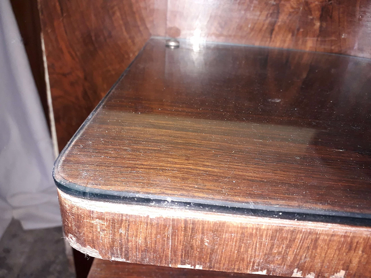 Coppia comodini Art Decò in palissandro, anni '30 1245398