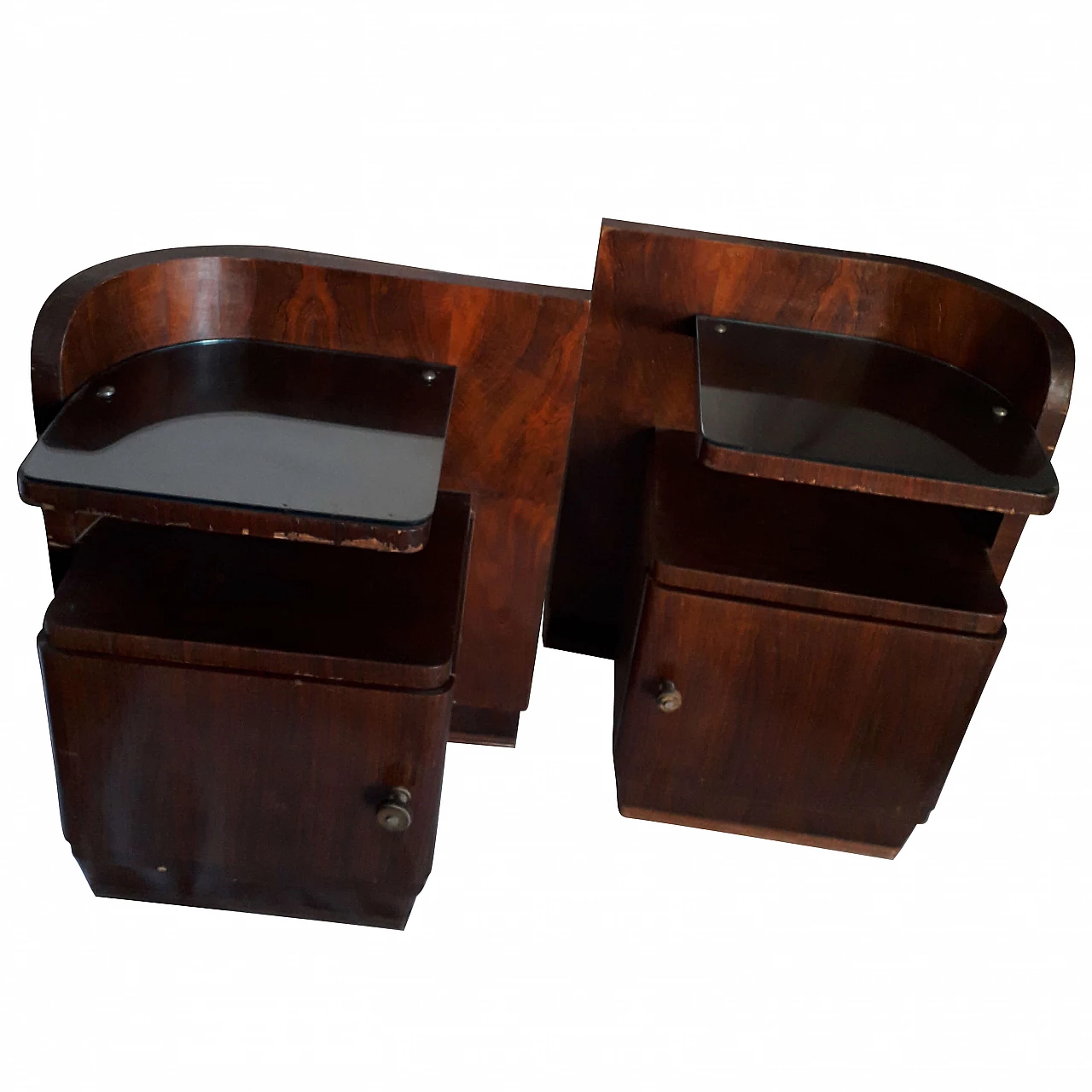 Coppia comodini Art Decò in palissandro, anni '30 1245452