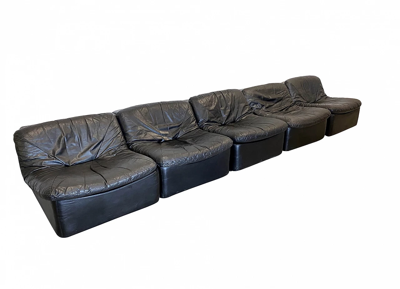 Divano modulare in pelle Tabasco di Brusadelli, anni '70 1245524