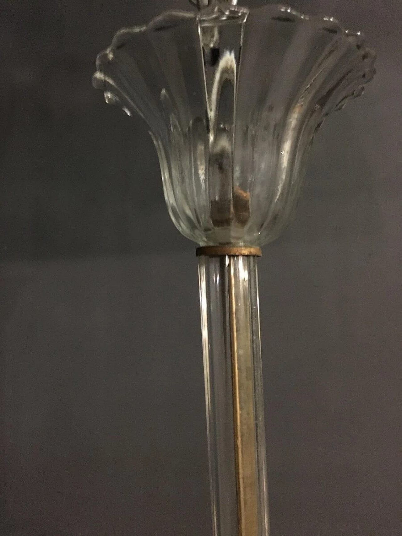 Lampada a sospensione in vetro di Murano di Ercole Barovier, anni '40 1245804