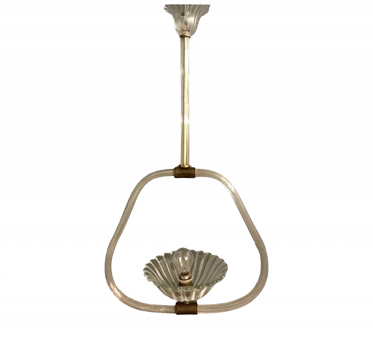 Art Deco Murano Glass Pendant Lamp by Ercole Barovier, 1940s 1245972