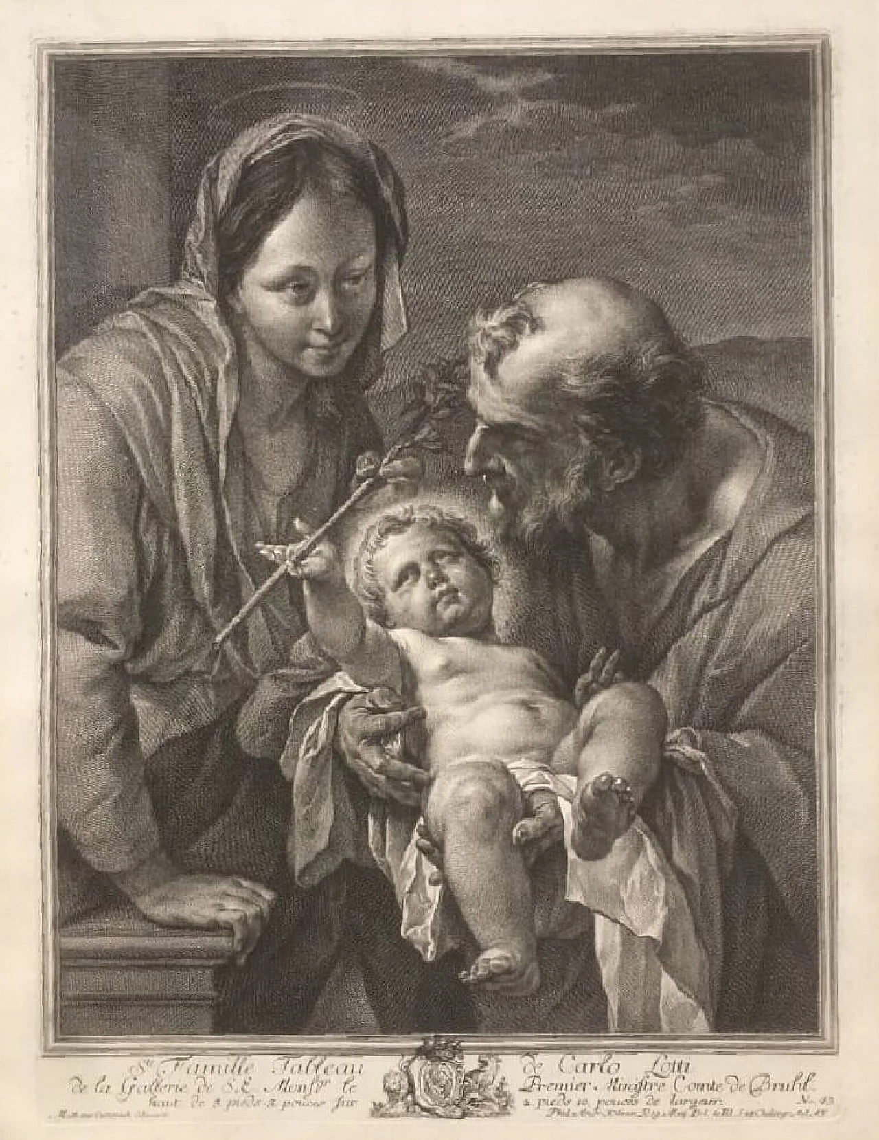 Burin Holy Family by Philipp-Andreas Kilian, 18th century 1246176