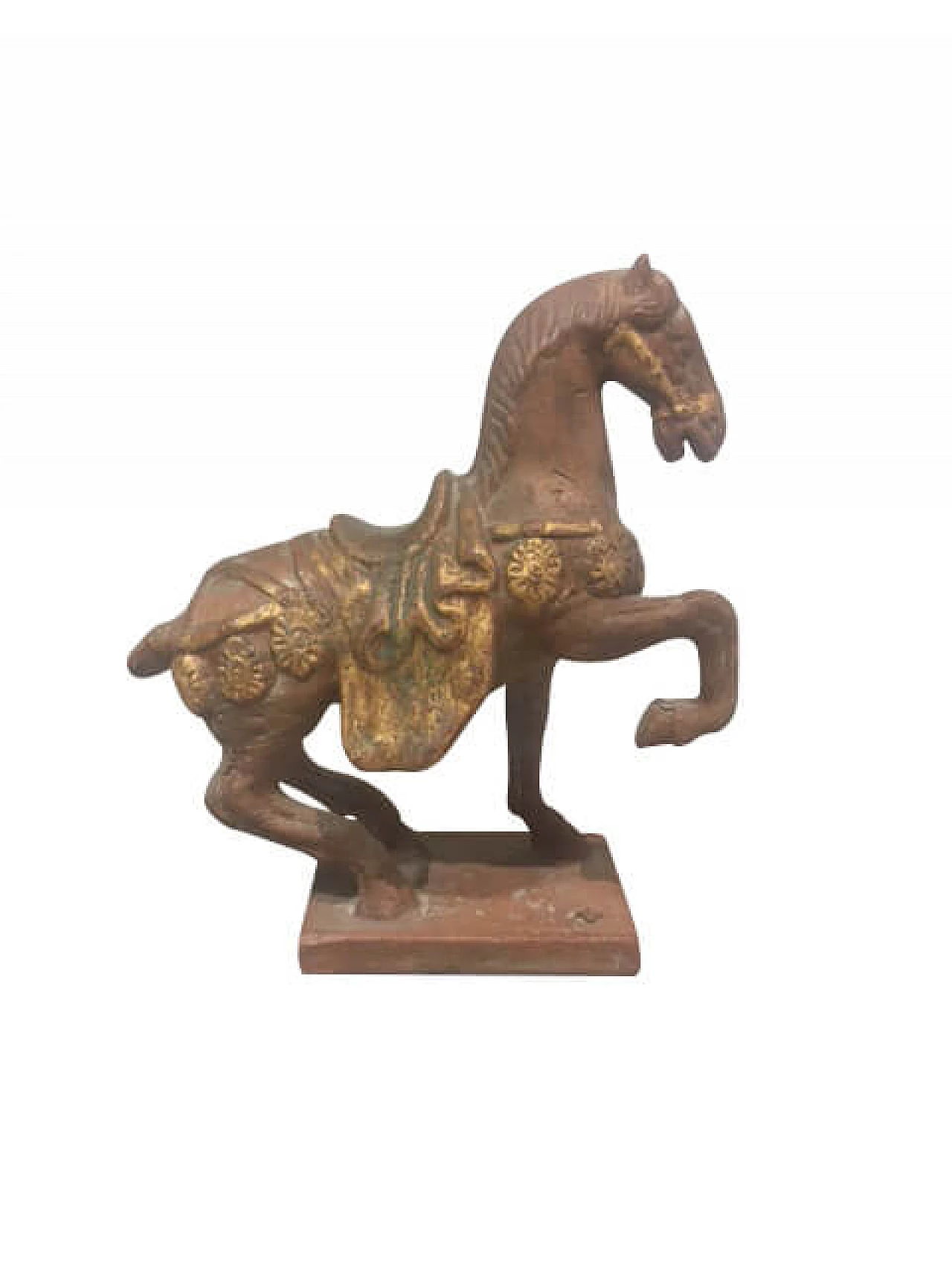 Cavallo rampante in terracotta di Paolo Marioni, anni '60 1246299