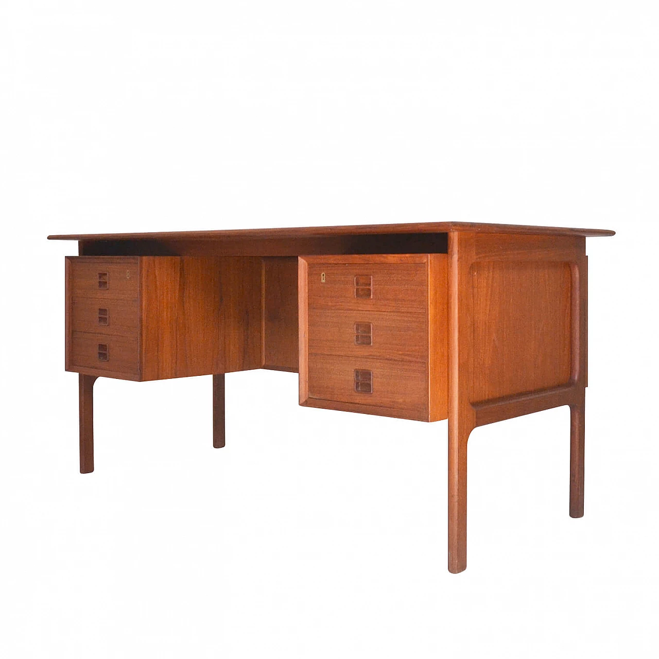 Teak center desk by Arne Vodder for Sibast, 1950s 1246510
