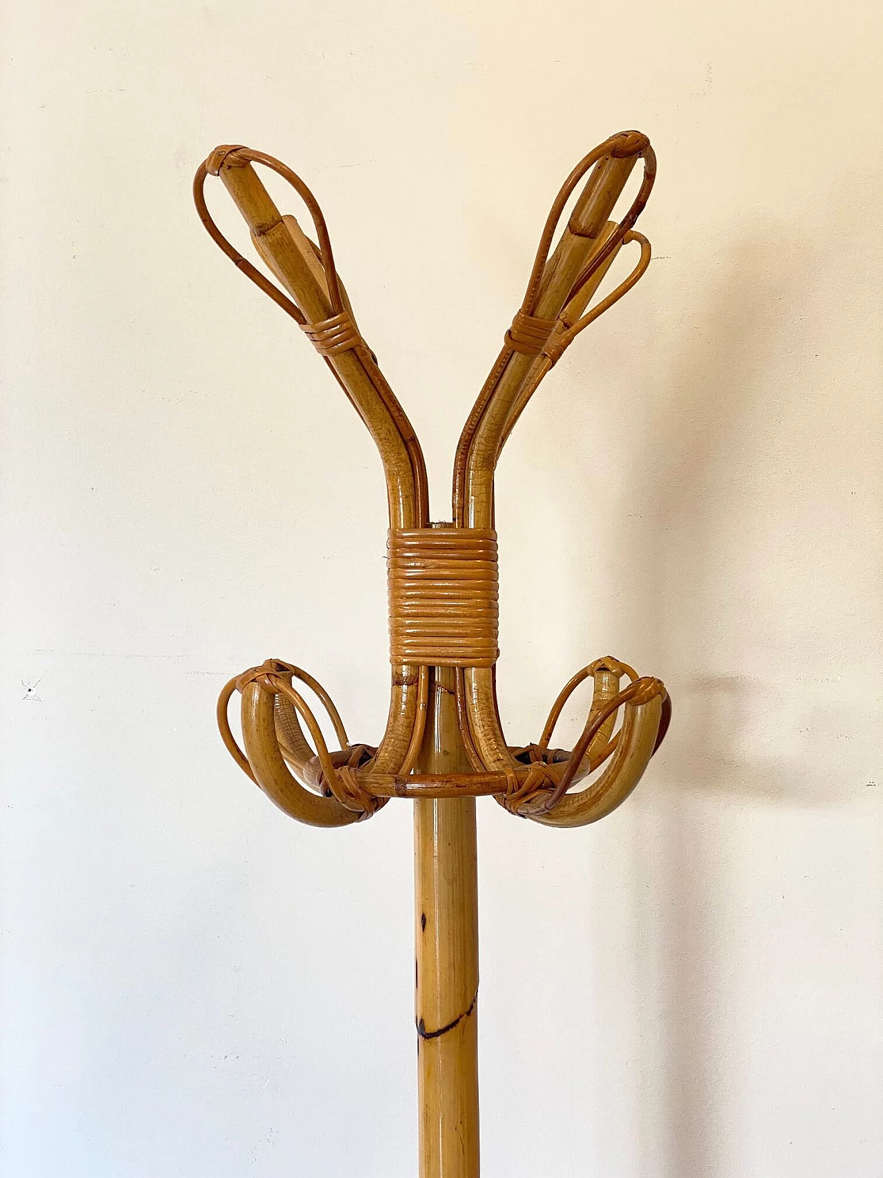 Bamboo coat stand, 70s 1246580