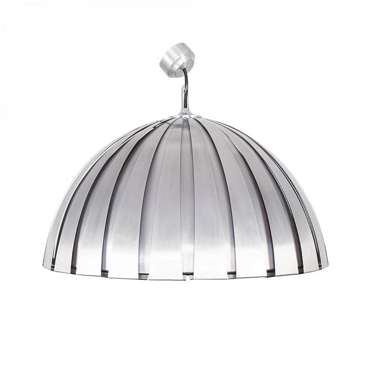 Brushed steel Calotta chandelier by Elio Martinelli for Martinelli Luce, 1960s 1246711