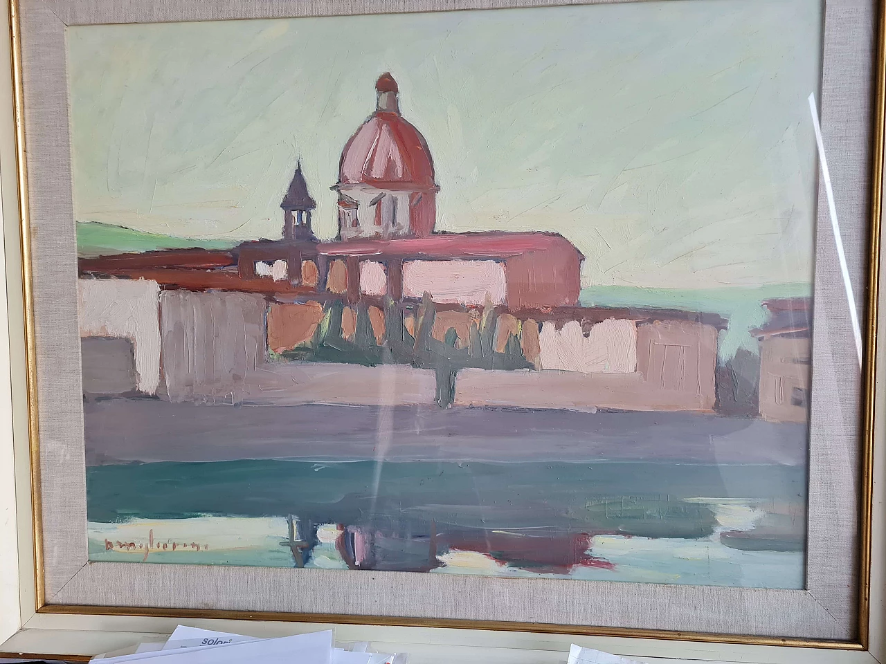 Oil on faesite Florence, Church of Cestello sull'Arno by Dino Migliorini 1246849
