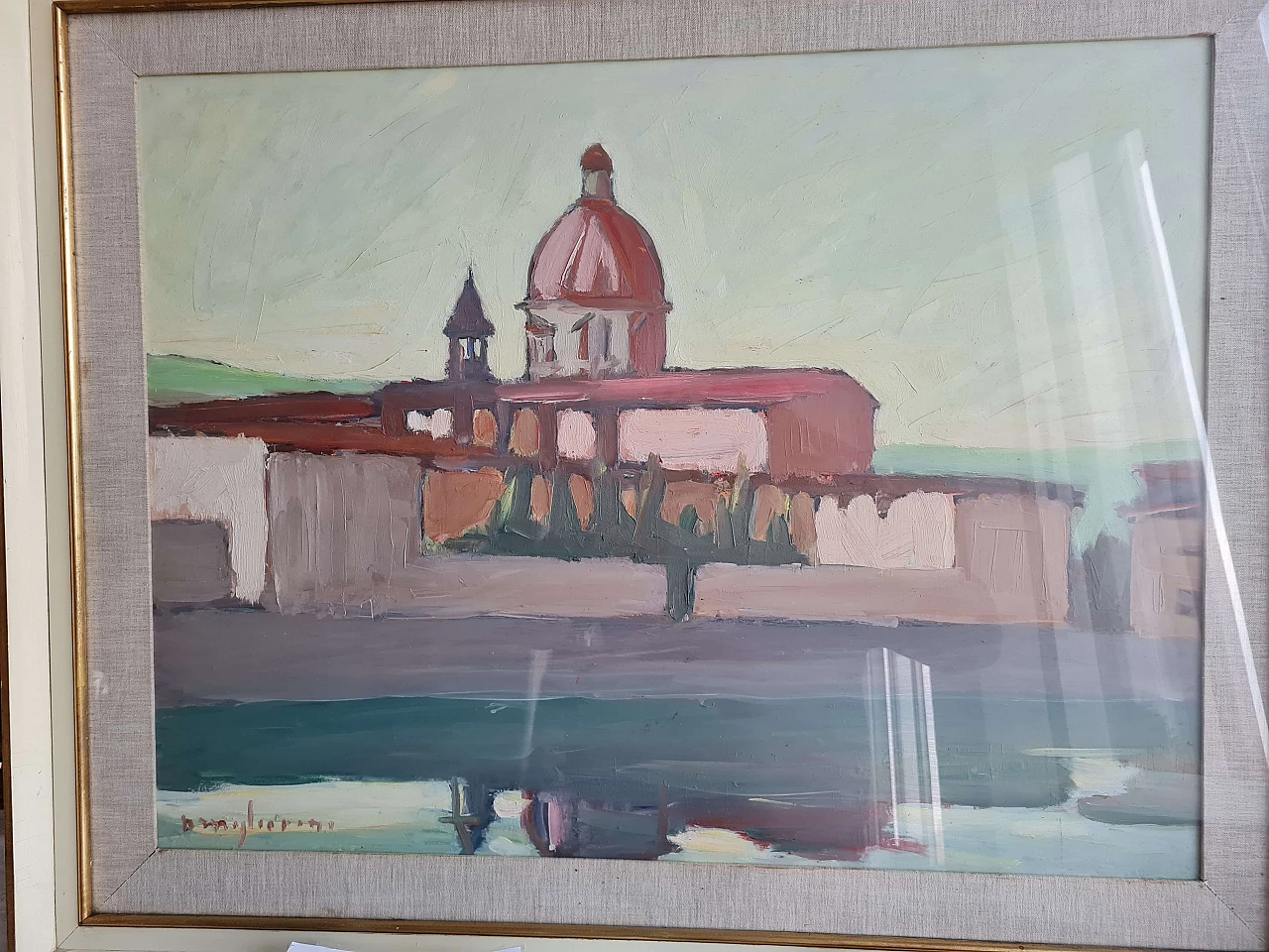 Oil on faesite Florence, Church of Cestello sull'Arno by Dino Migliorini 1246850