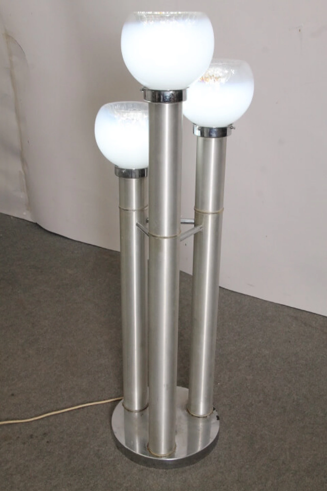 Lampada da terra in vetro di Murano di Mazzega, anni '70 1246891