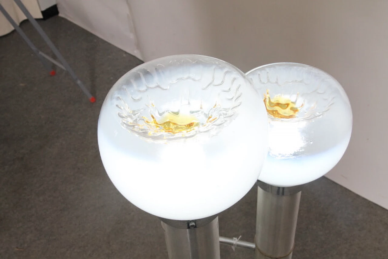Lampada da terra in vetro di Murano di Mazzega, anni '70 1246892