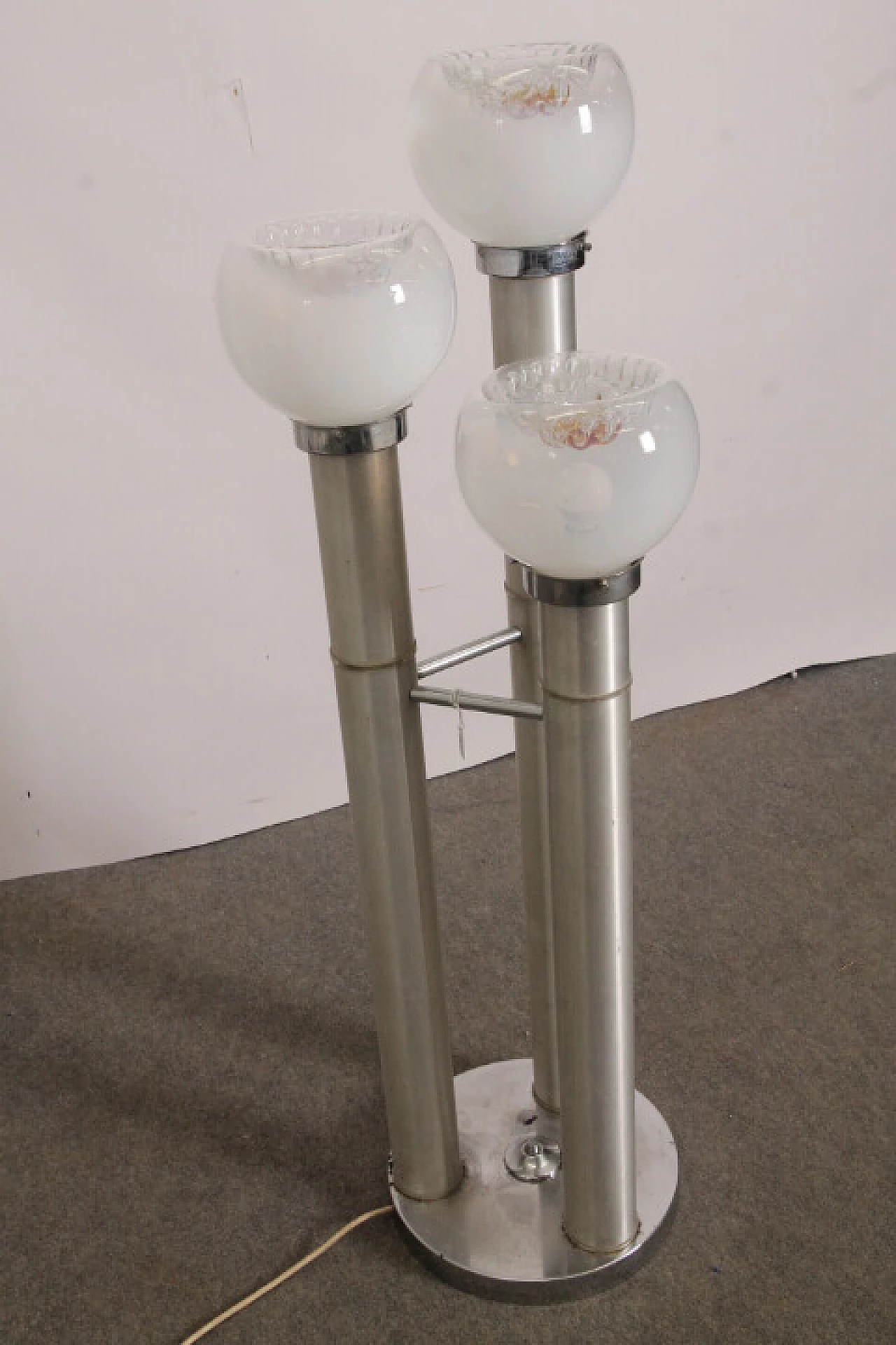 Lampada da terra in vetro di Murano di Mazzega, anni '70 1246895