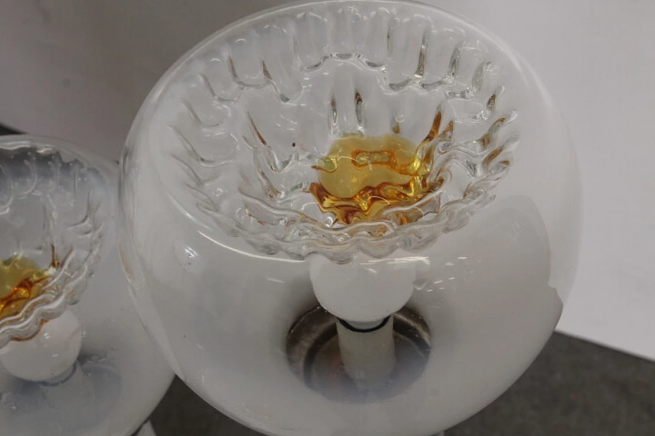 Lampada da terra in vetro di Murano di Mazzega, anni '70 1246898